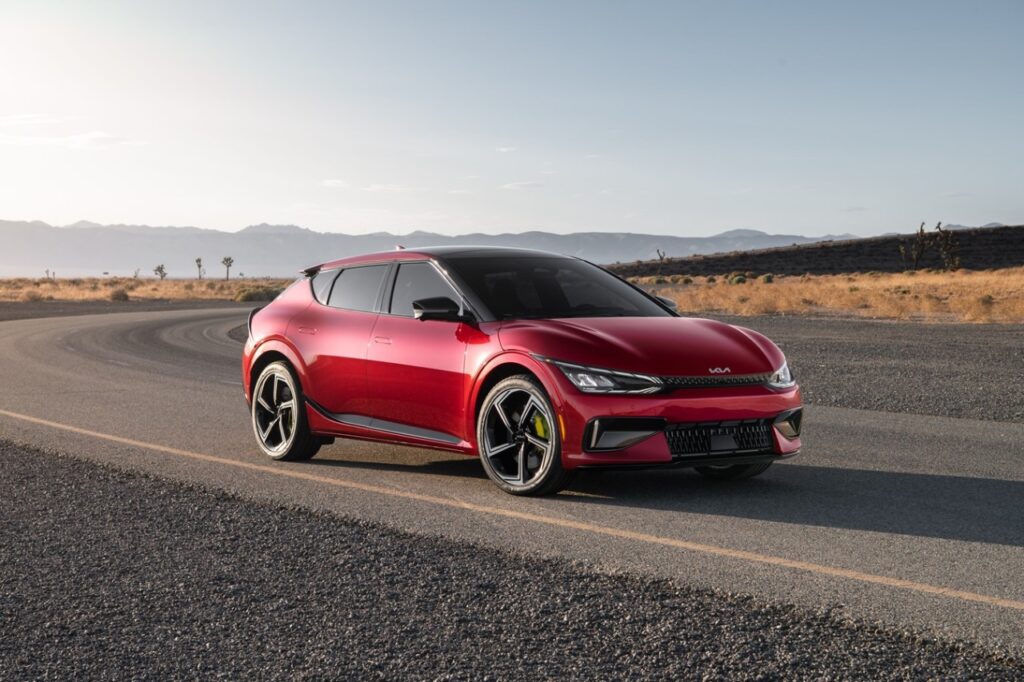2023-kia-ev6-gt-line-in-red-front-side-angle-evtopspeed